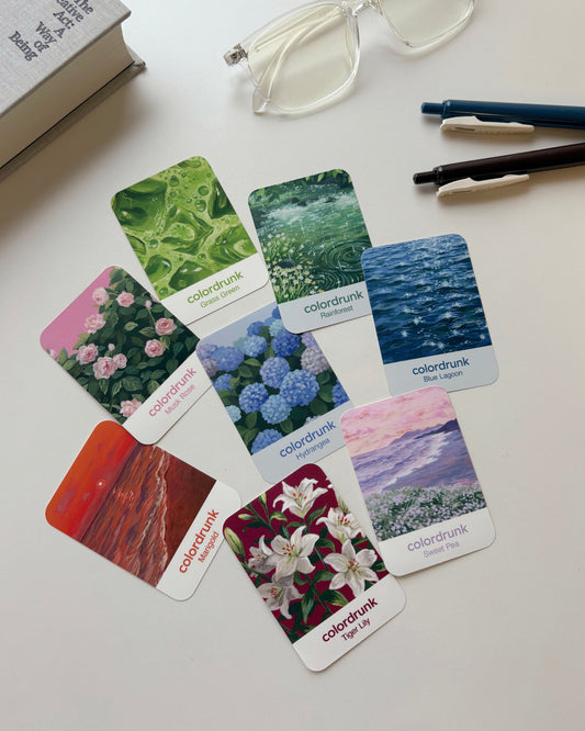 Color Card Sticker (Set of 8)