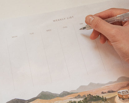 On The Road Weekly Notepad