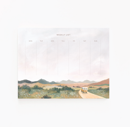 On The Road Weekly Notepad